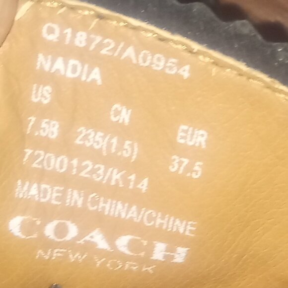 Coach - Women's 7.5 B - Black Leather Driving Loafers Tassel Comfortable Shoes - Picture 8 of 8